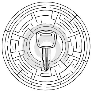 Finding the Solution Key in Circular Maze Puzzle Challenge