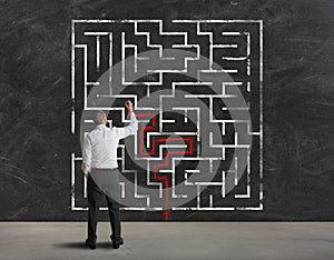 Finding the solution of maze