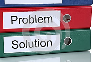 Finding solution for problem business concept in office