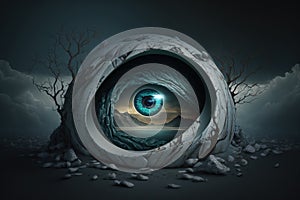 Finding truth in the darkness, created with Generative AI technology