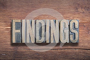 Findings word wood