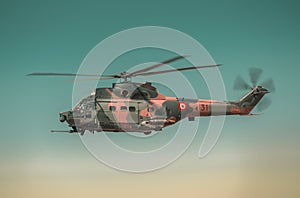Fine art design with Romania Romanian Air Force Iar-330 Puma Socat helicopter