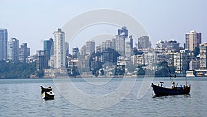 A fine art photography of fisher boats at marine drive.