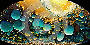 Fine Art Pointillism seaglass golden streams abstract