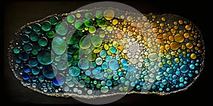 Fine Art Pointillism seaglass golden streams abstract