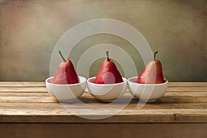 Fine art still life with red pears