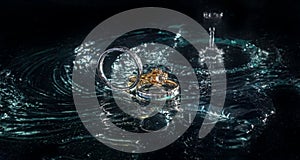 Wedding Ring floating in water