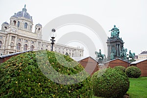 Fine Arts Museum and Maria Theresien Monument at Maria-Theresa-Square, Vienna Austria