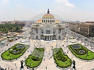 The Fine Arts Palace Museum in Mexico City, Mexico