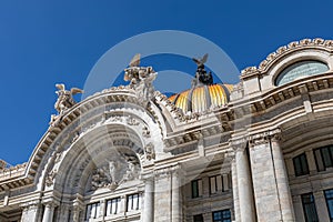 Fine Arts Palace - Palacio de Bellas Artes cultural center in Mexico City, Mexico