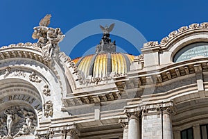 Fine Arts Palace - Palacio de Bellas Artes cultural center in Mexico City, Mexico