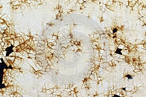 Fine cracks in the paint