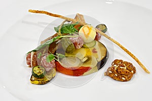 Fine Dining Cold Appetizer Display: Cold Appetizer: Iberico Ham