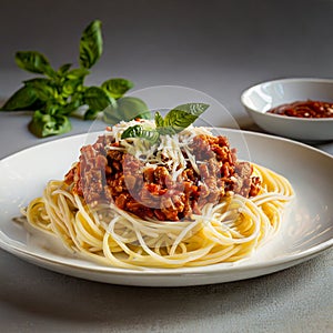Fine Dining Feast: Partake in a fine dining feast with perfectly crafted spaghetti, meat, and a delectable tomato-garlic
