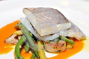 Fine dining, John Dory fish fillet