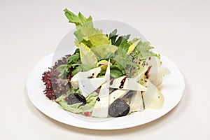 Fine dining meal, rucola salad