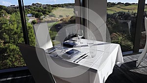Fine Dining Table White Cloth