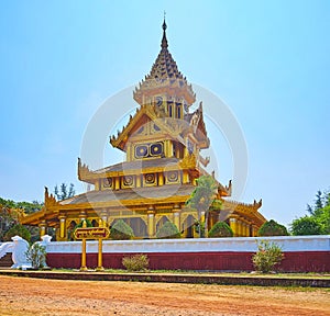 The fine example of Burmese architecture, Bago, Myanmar photo