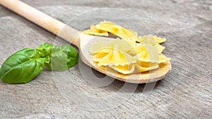 Fine farfalle noodles