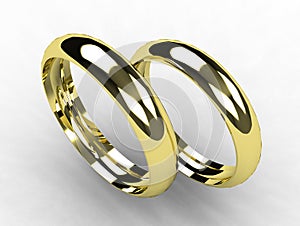 Fine gold wedding bands