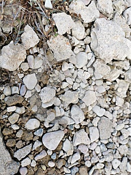 fine gravel on the ground gray texture garden path