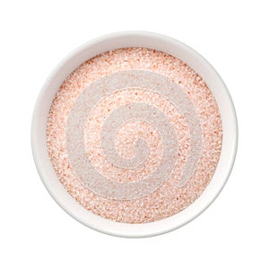 Fine Himalayan Pink Salt in a Ceramic Bowl