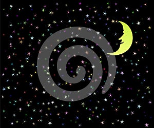 Fine illustration of a night sky