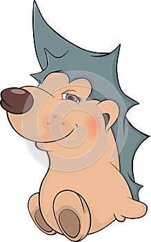 Small hedgehog. Cartoon