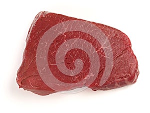 Fine Meat Beef Steak - Haunch Steak isolated on white Background