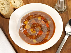 Fine Meat - Goulash Soup with Pepper and Bread