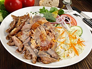 Fine Meat - Gyros Plate with Coleslaw and Onions