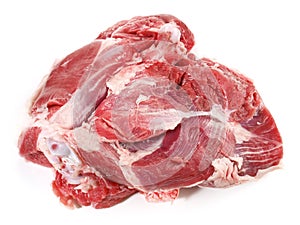 Fine Meat - Raw Turkey Haunch on white Background