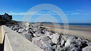 Fine sand beach of Wissant on the Côte d\'Opale, Pas-de-Calais region in France