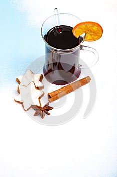 Fine served mulled wine