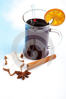 Fine served mulled wine