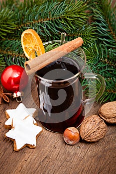 Fine served mulled wine