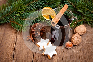 Fine served mulled wine