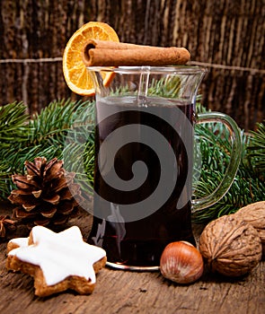 Fine served mulled wine