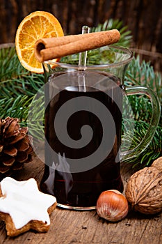 Fine served mulled wine