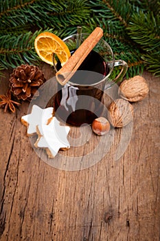 Fine served mulled wine