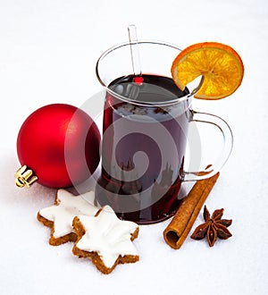 Fine served mulled wine