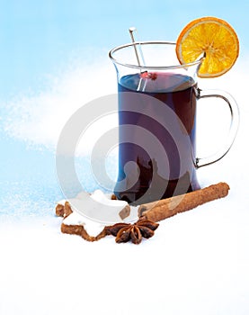 Fine served mulled wine