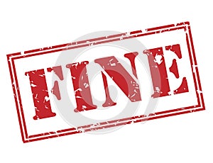 Fine stamp on white background