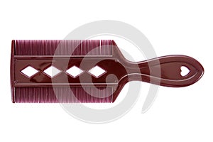 Fine teeth comb isolated on white background