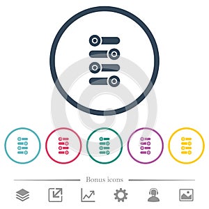 Fine tune flat color icons in round outlines