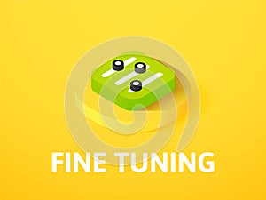 Fine tuning isometric icon, isolated on color background