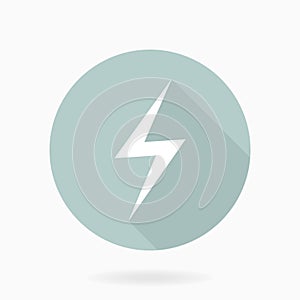 Fine Vector lightningFlat Icon With Lightning