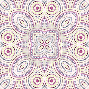 Fine victorian majolica tile seamless pattern. Ethnic structure vector motif. Quilt print design.