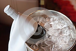 Fine Wine in Ice Bucket - Ready for Serving