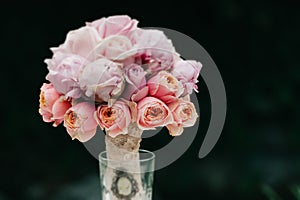 Fineart wedding bouquet vintage. hipster old skool looking flower